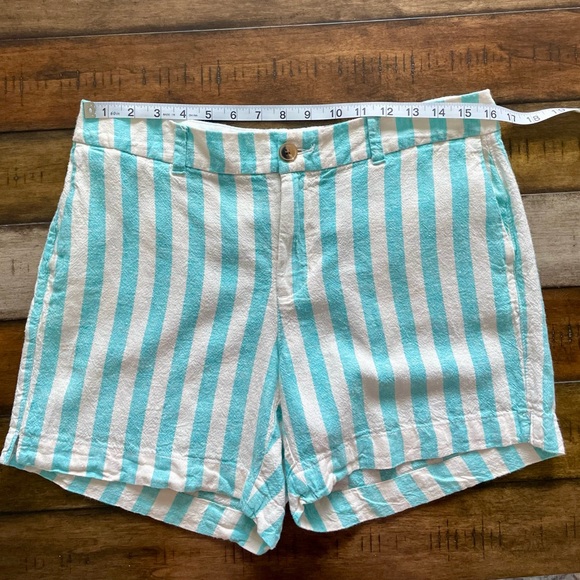 Old Navy Teal & White Striped Shorts Size 10 NWOT - Picture 5 of 9